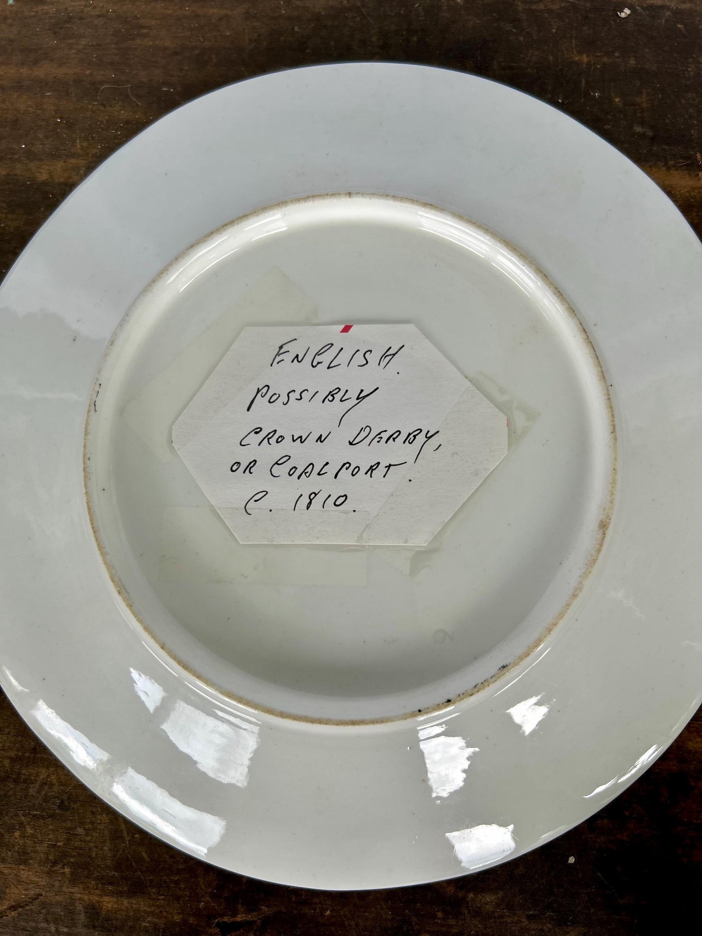 Extremely Rare 1820’s Antique Coalport Cobalt and Gold Hand Painted Floral Plate