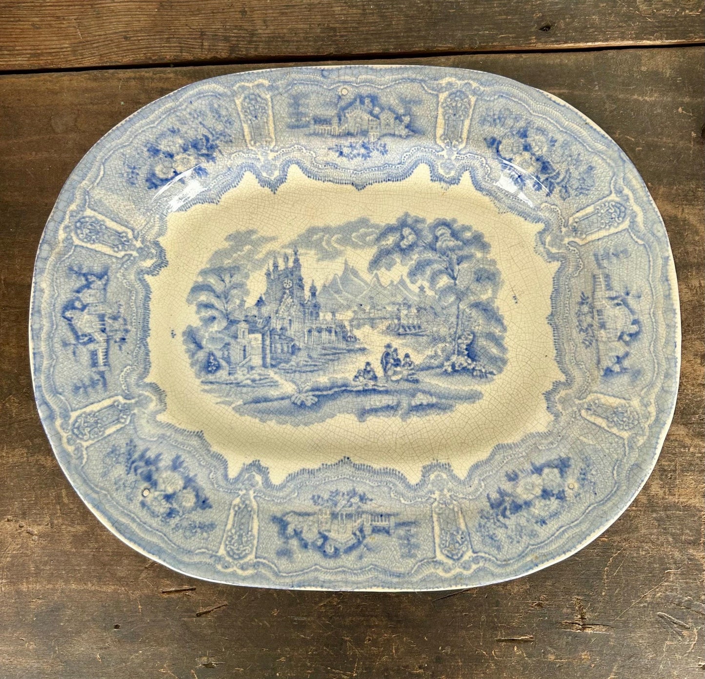 Vintage Antique Victorian Era R Cochran and Co “Syria” Platter c1880