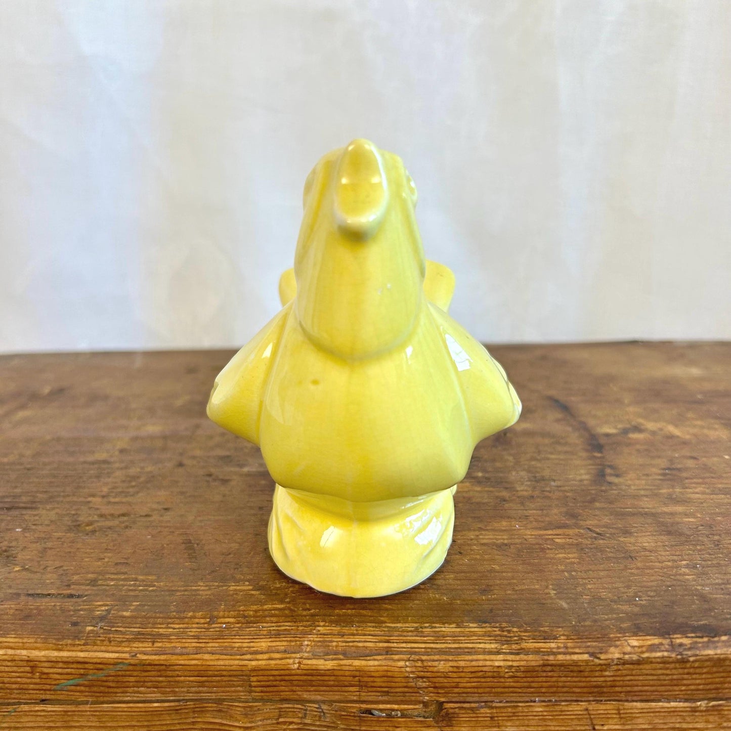 Vintage McCoy Pottery Singing Bird Planter in Glossy Yellow
