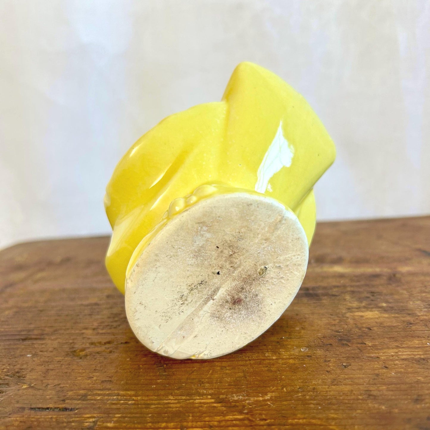 Vintage McCoy Pottery Singing Bird Planter in Glossy Yellow