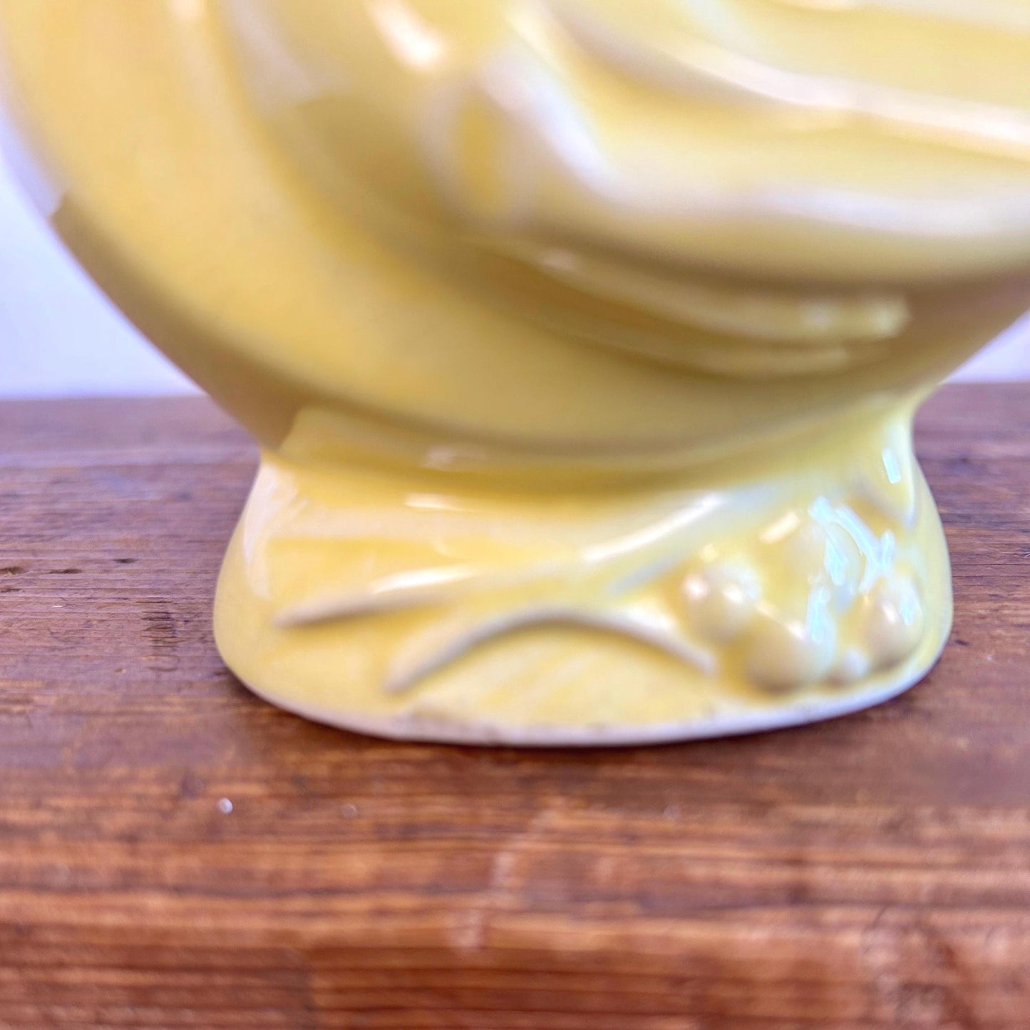 Vintage McCoy Pottery Singing Bird Planter in Glossy Yellow