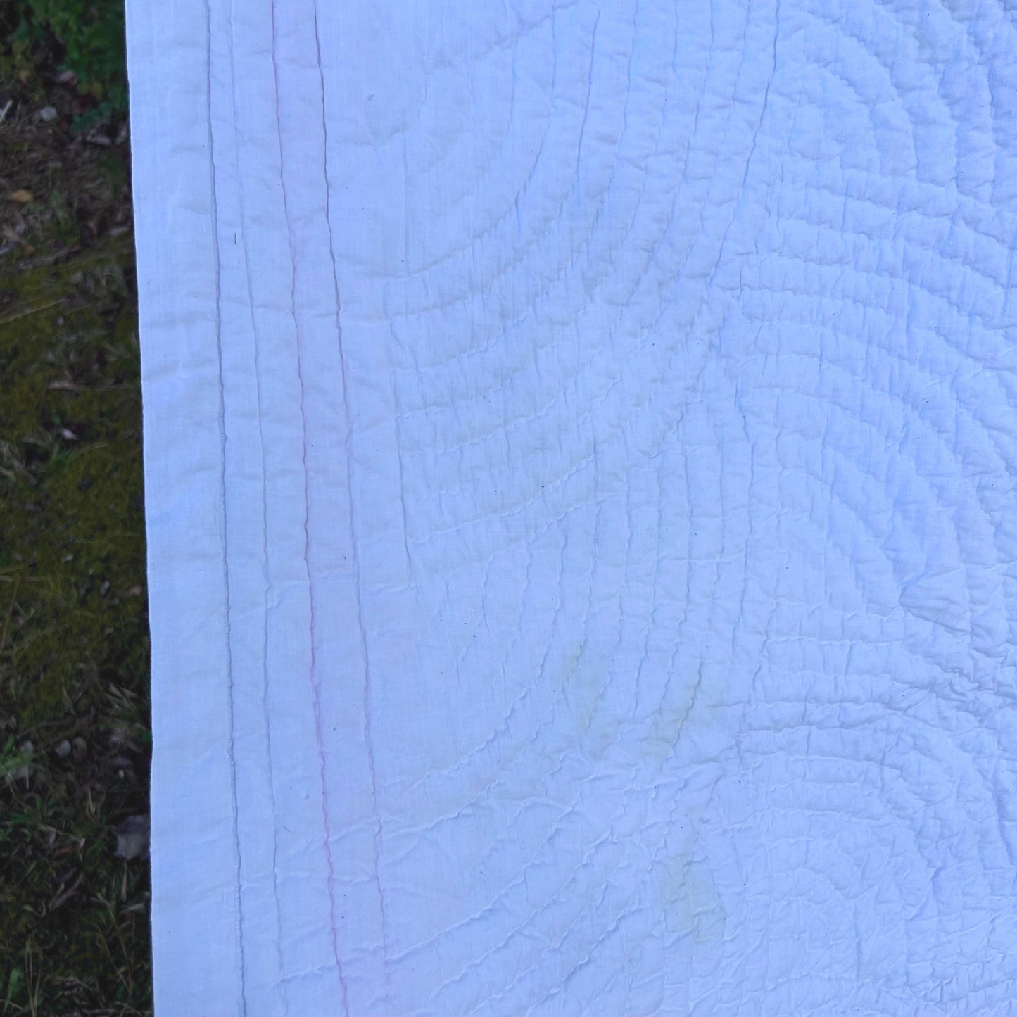 Outstanding Vintage Handmade Dresden Plate Quilt 78x64