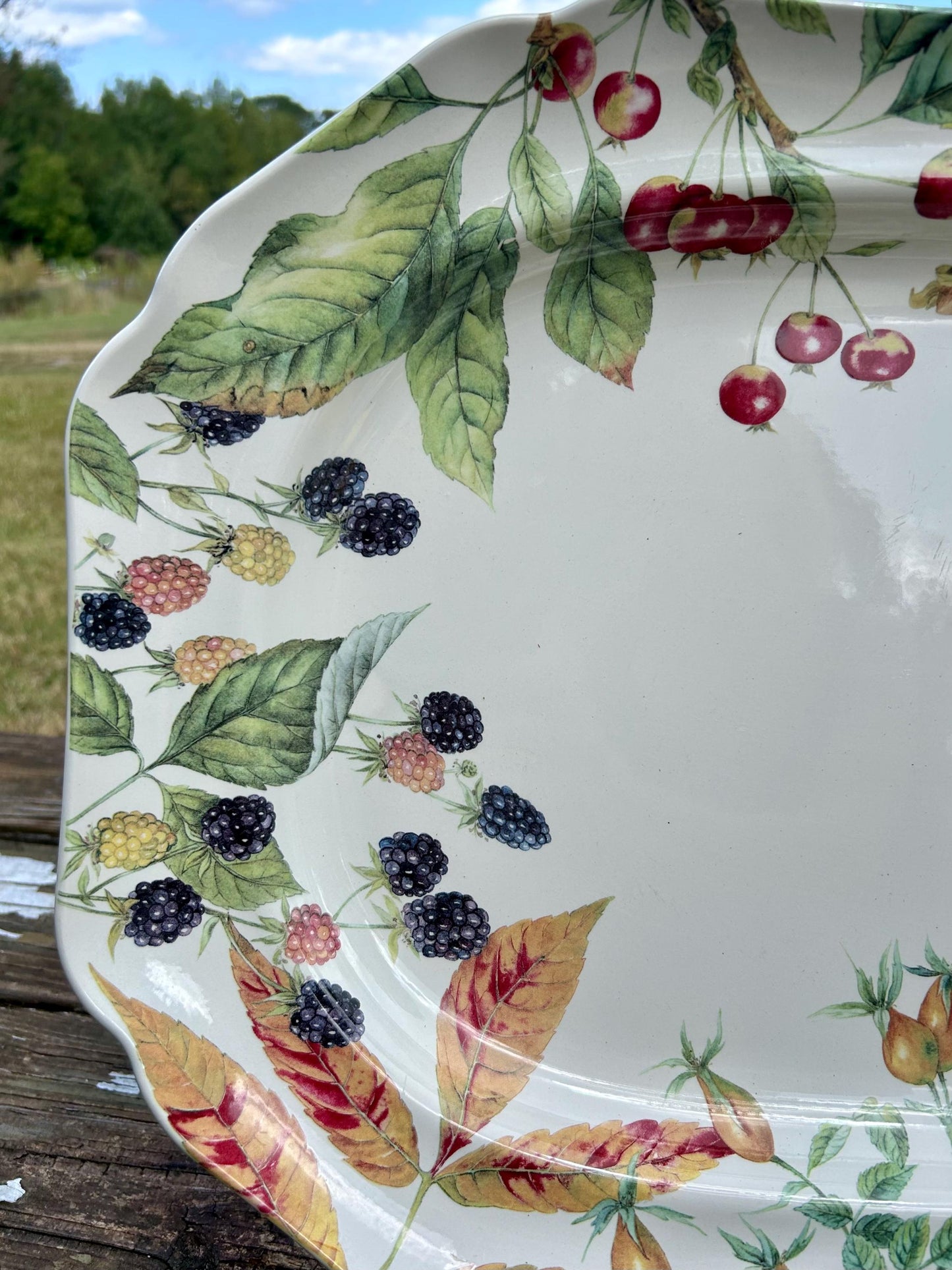 Huge Woodland Harvest by Spode for Williams Sonoma Rectangular Patter