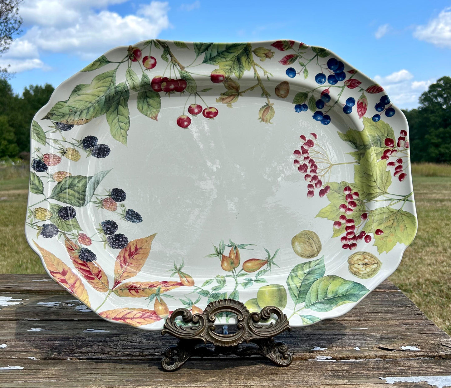 Huge Woodland Harvest by Spode for Williams Sonoma Rectangular Patter