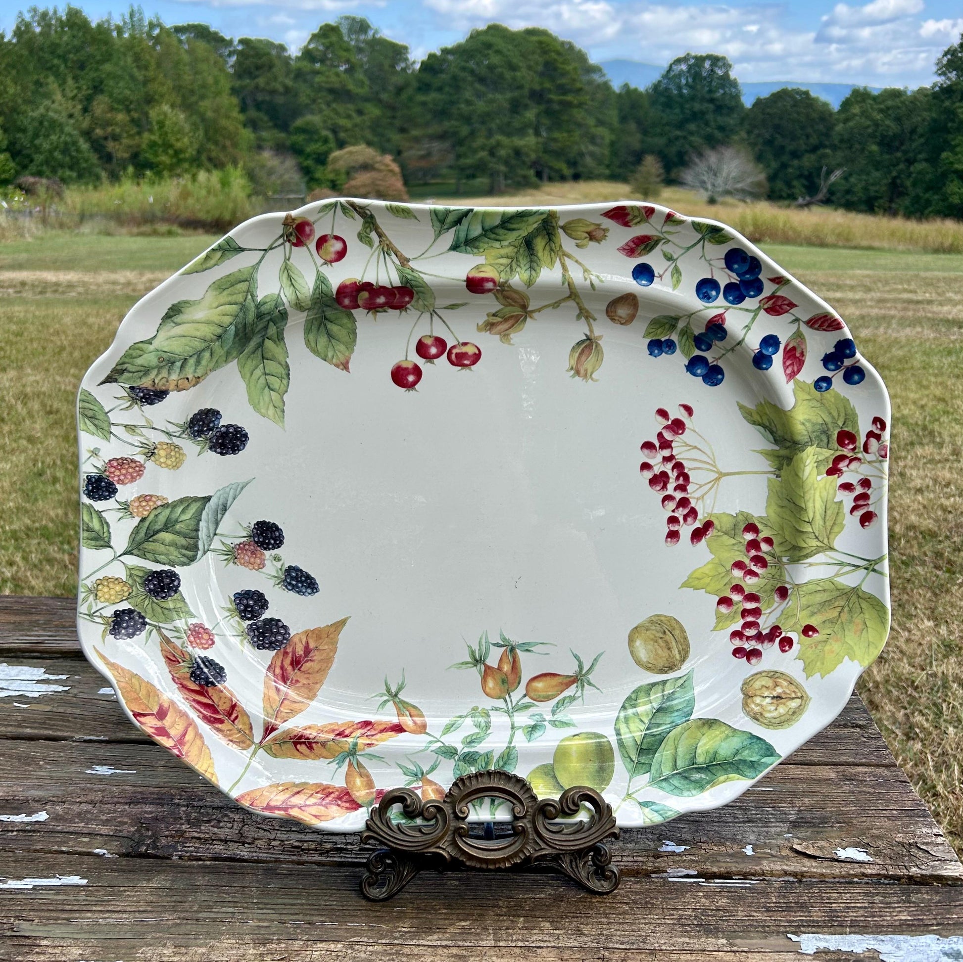 Huge Woodland Harvest by Spode for Williams Sonoma Rectangular Patter