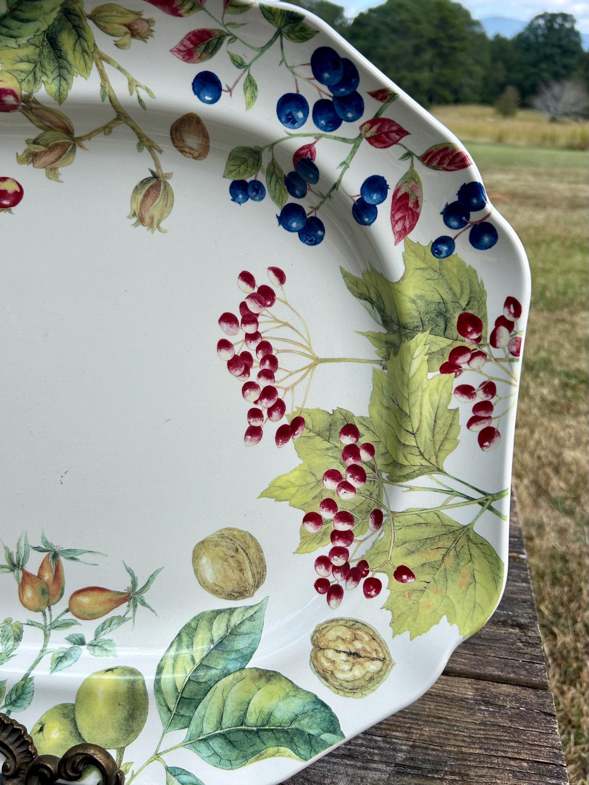 Huge Woodland Harvest by Spode for Williams Sonoma Rectangular Patter